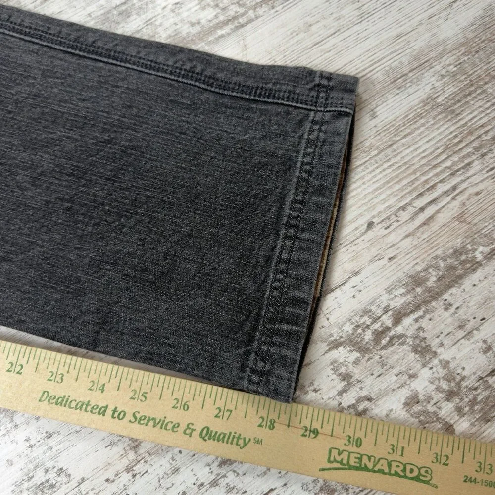 Duluth Trading Flex Ballroom Jeans Mens 32x28.5 Washed Black Stretch Gusseted